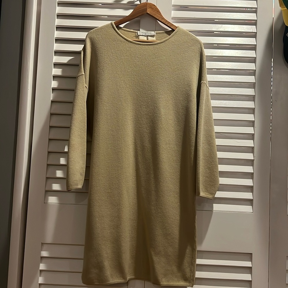 Vintage MAXMARA Wool and Cashmere Mid-Length Knit Dress - Approx. Size 6-8